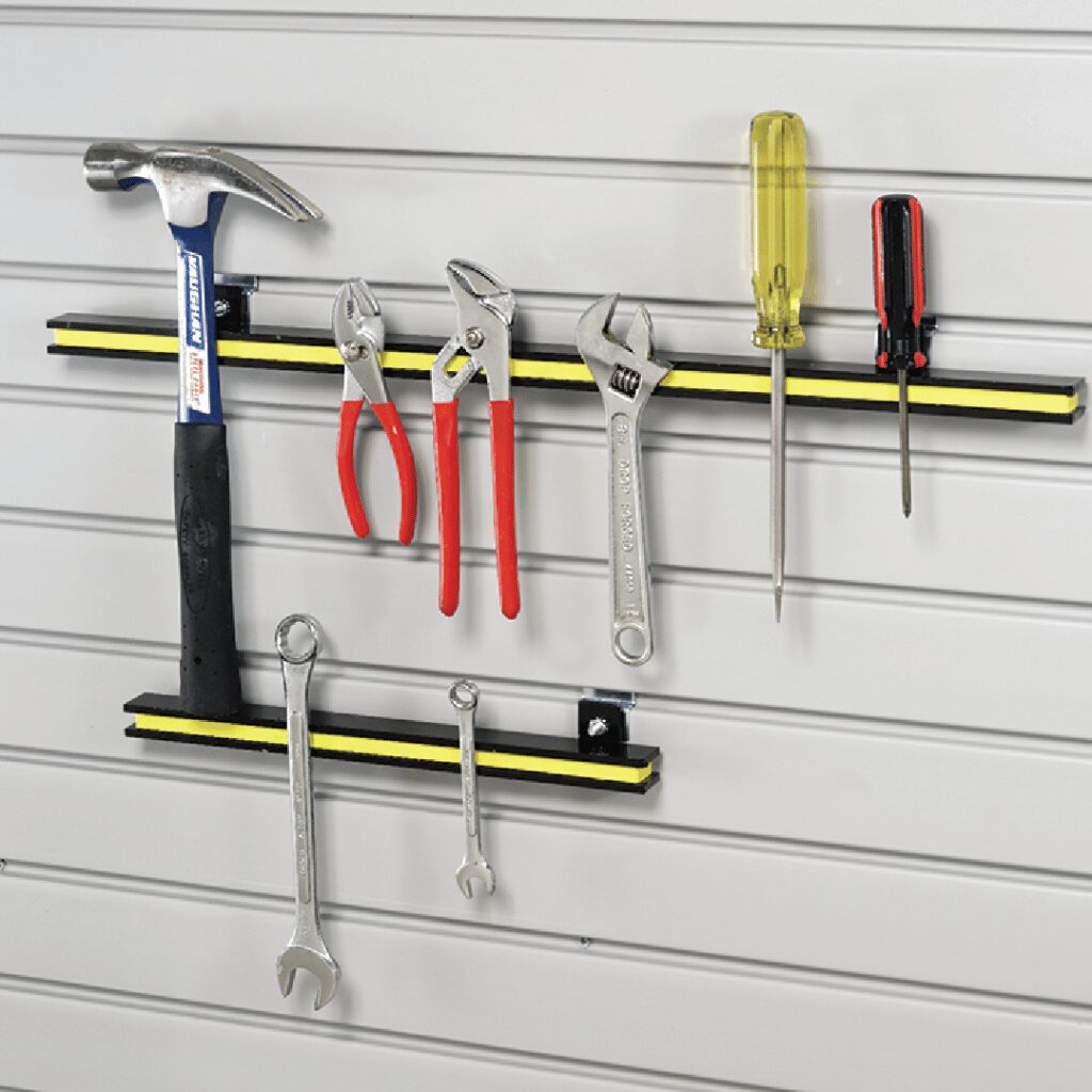 24in Magnetic Tool Bar with hammer and screwdrivers