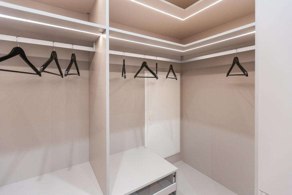 closet lighting ideas example with hangers